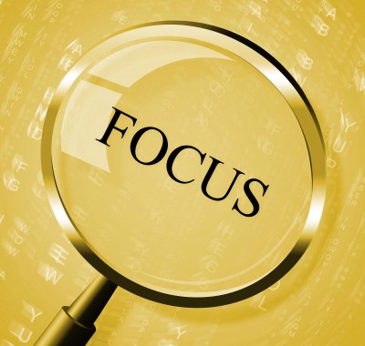 Focus Magnifier Indicates Aim Concentration And Research by Stuart Miles